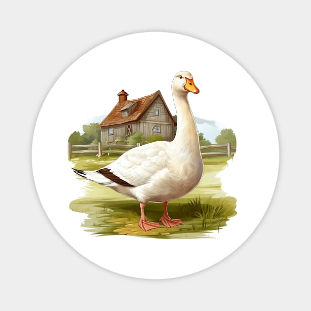 White Goose Magnet by zooleisurelife